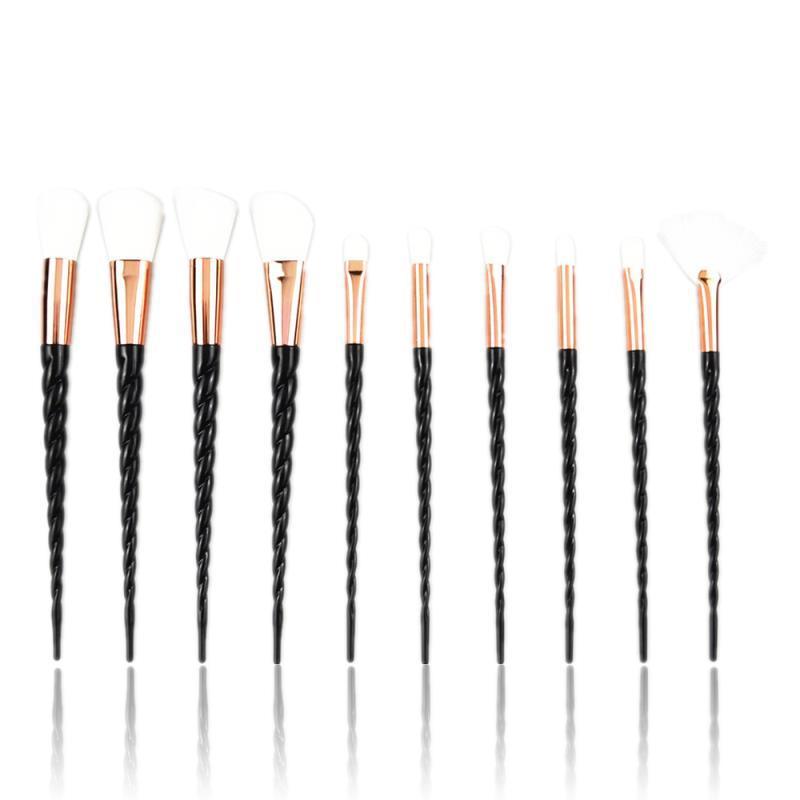 Multi-color Handle Spiral Makeup Brush with Super Soft Brush Bristle-02