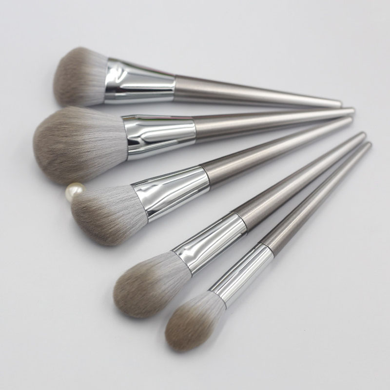 Plastic handle 11 pcs makeup brush set-01