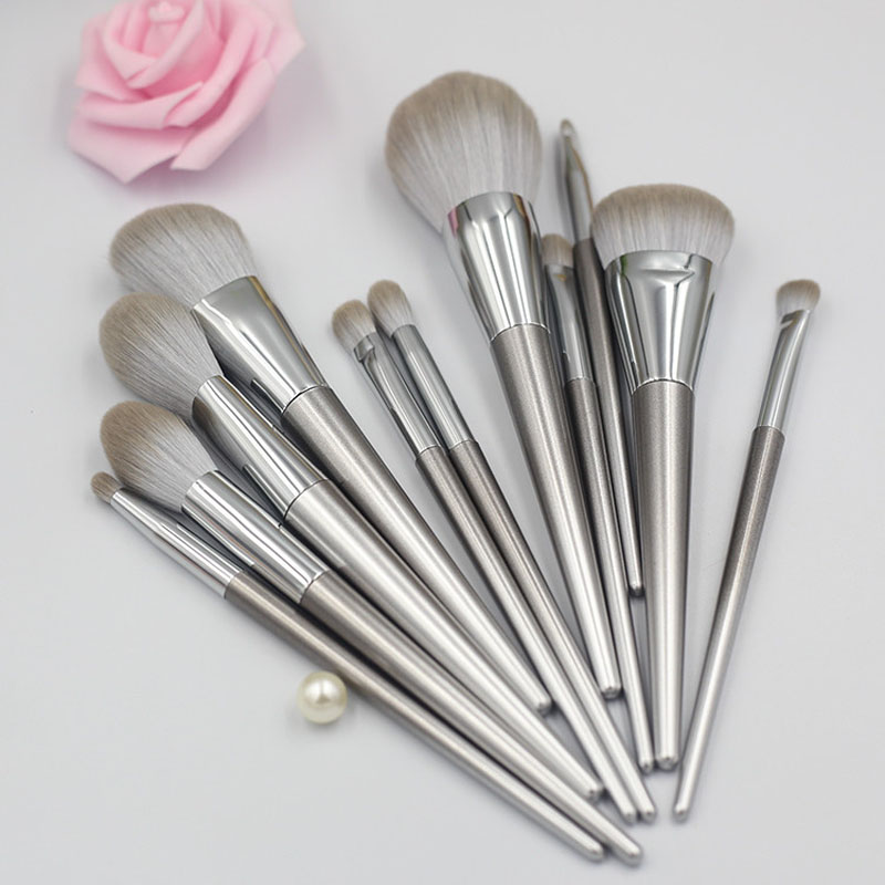 Plastic handle 11 pcs makeup brush set-03