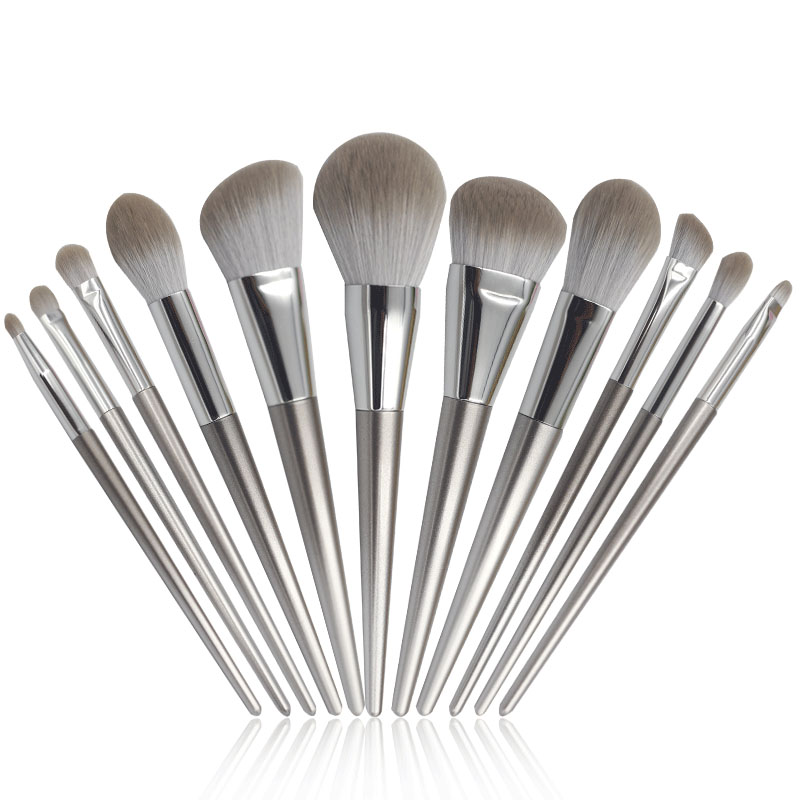 Plastic handle 11 pcs makeup brush set-06